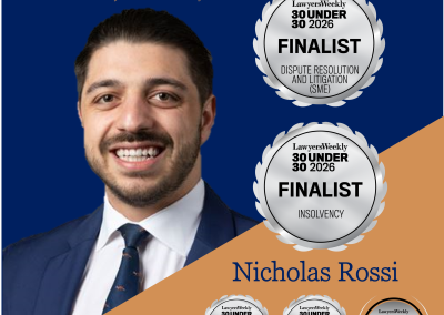 Nicholas Rossi – Finalist 30 Under 30 Awards 2026